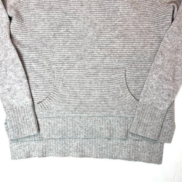Athleta 100% Cashmere Knit Hoodie Sweater Heather Gray Size X-Small - Picture 7 of 12